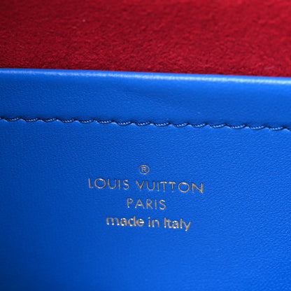 Louis Vuitton Lambskin Embossed Monogram Vuittamins Pochette Coussin Blue Red 6 of 10