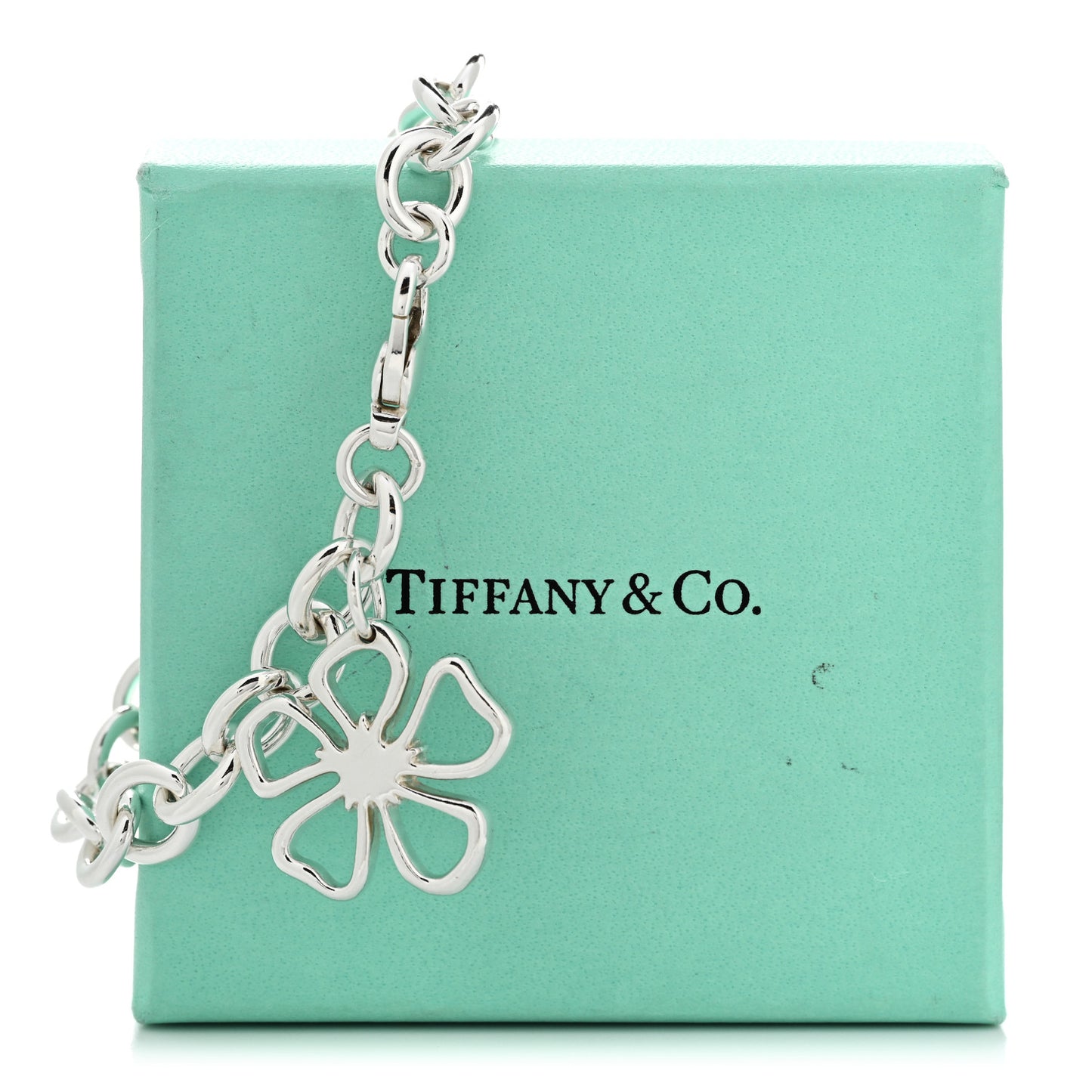 Sterling Silver Flower Charm Bracelet