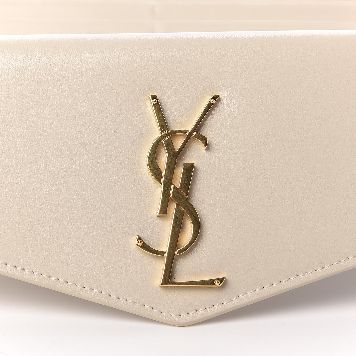 Smooth Shiny Calfskin Monogram Uptown Wallet Crema Soft