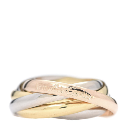 Cartier 18K Pink Yellow White Gold Five Band Les Must De Trinity Ring 54 6.75 1 of 5