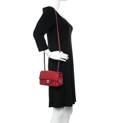 Chanel Caviar Quilted Mini Rectangular Flap Red 2 of 12