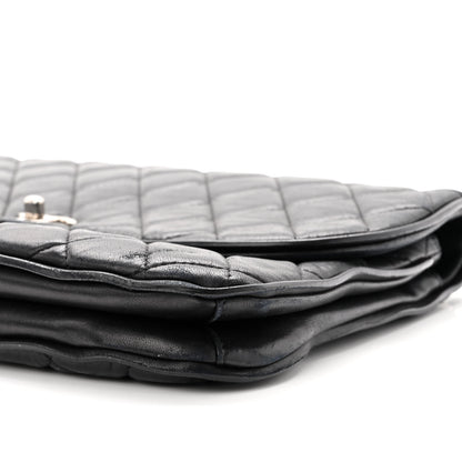 Chanel Lambskin Quilted Large Pagode Piping Flap Black 9 of 11