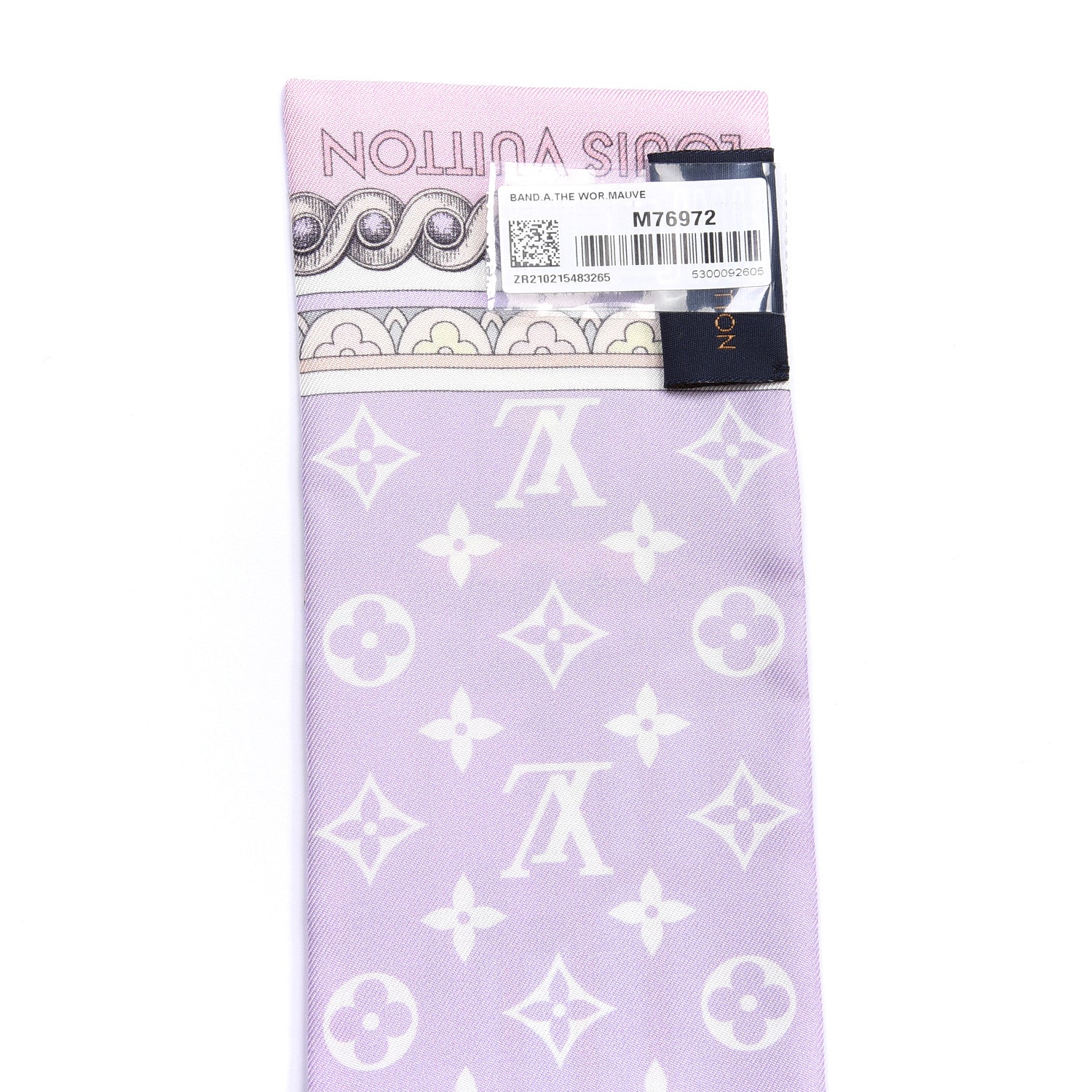 Louis Vuitton Silk Monogram Around The World Bandeau Mauve 3 of 3