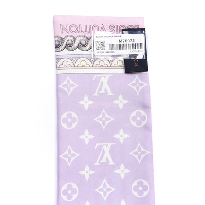 Louis Vuitton Silk Monogram Around The World Bandeau Mauve 3 of 3