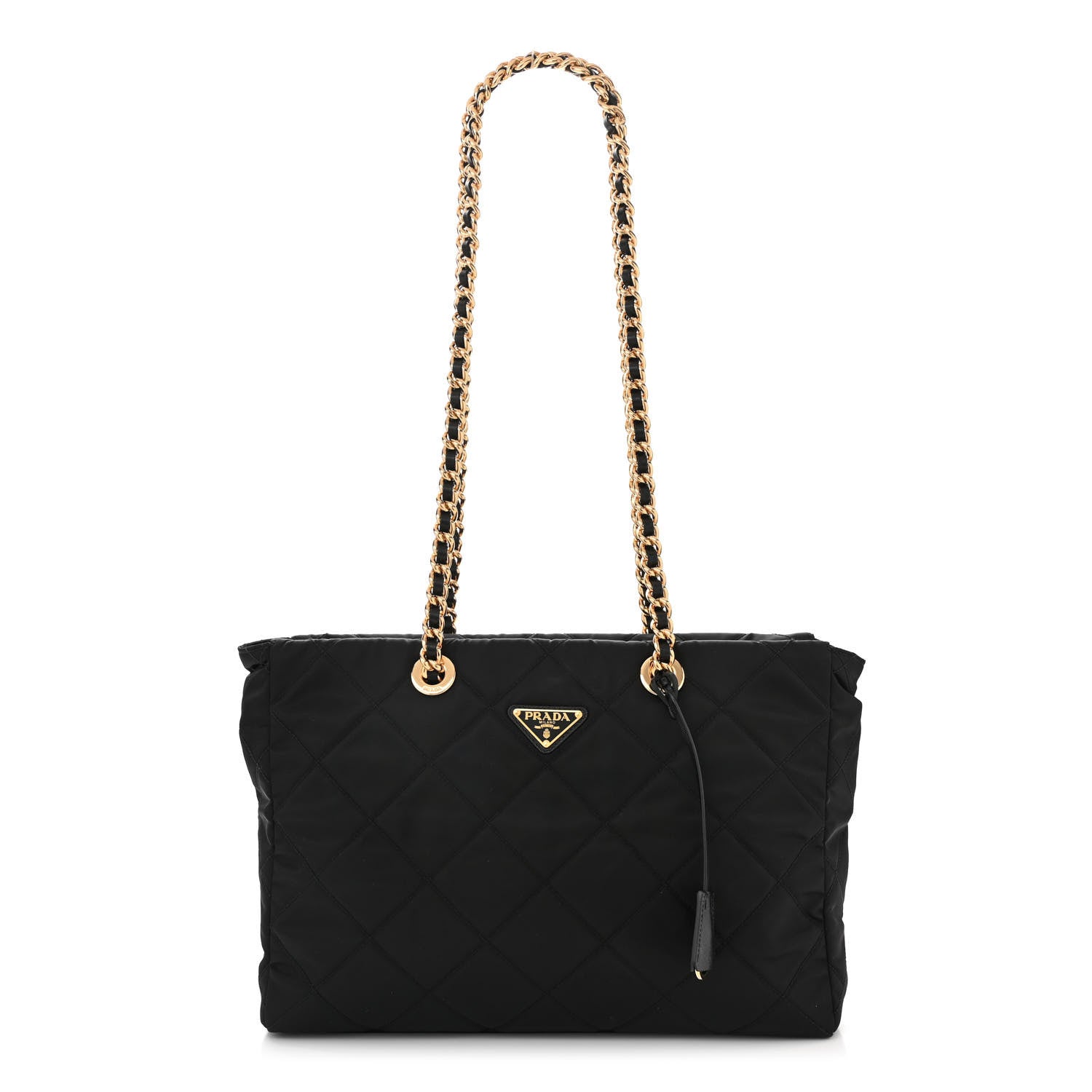 Prada Re-Nylon Impuntu Quilted Re-Edition 1995 Chaine Medium Tote Bag Black 1 of 10