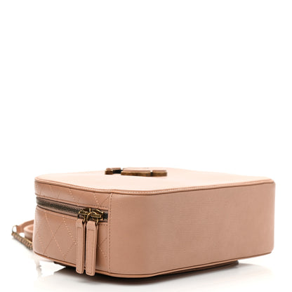 Chanel Shiny Calfskin Goatskin Quilted Coco Curve Vanity Beige 4 of 10