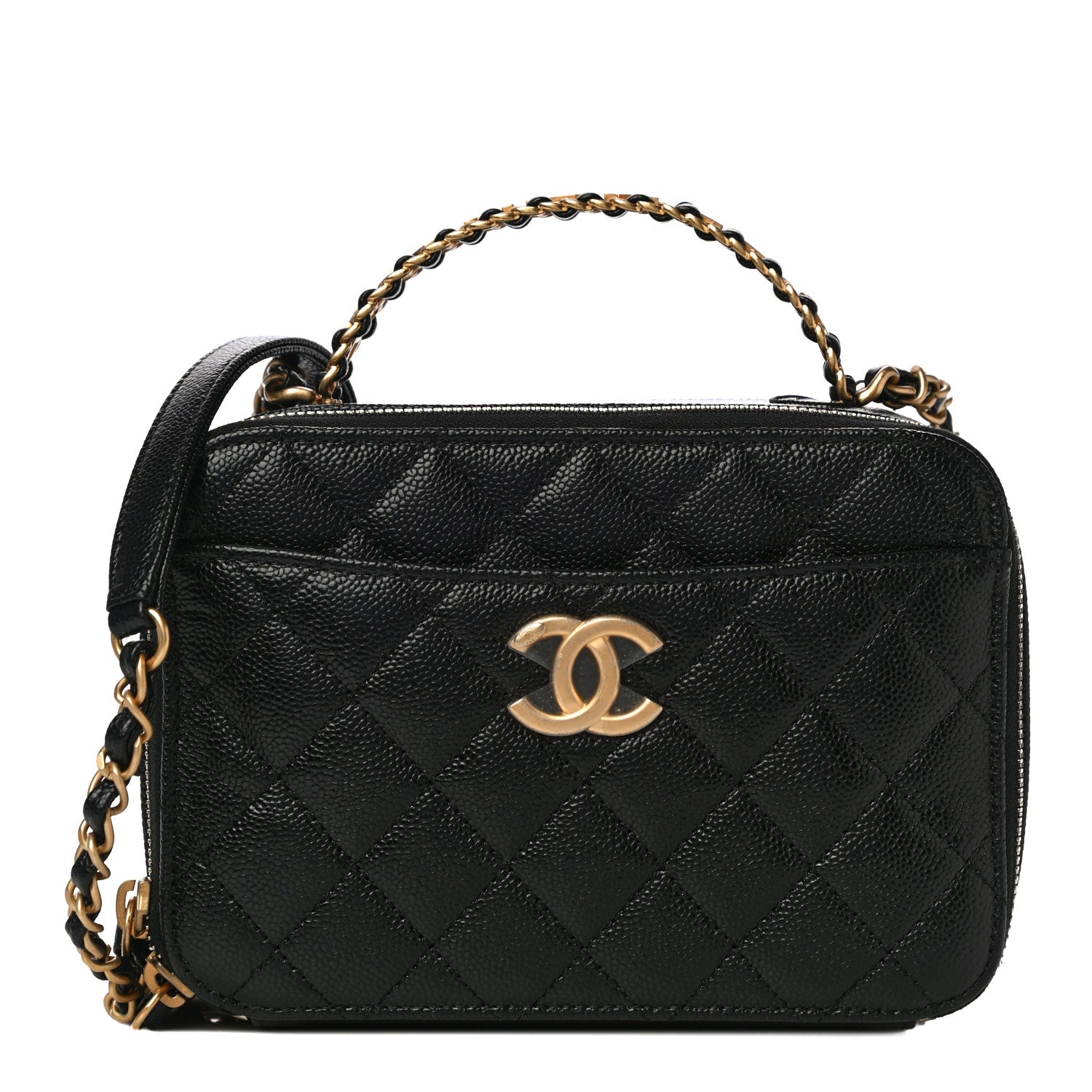 Chanel Caviar Quilted Small Pick Me Up Vanity Case Black 1 of 11