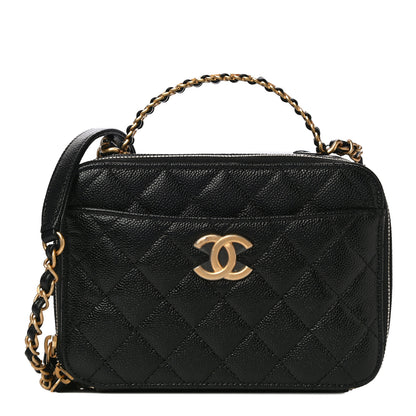 Chanel Caviar Quilted Small Pick Me Up Vanity Case Black 1 of 11