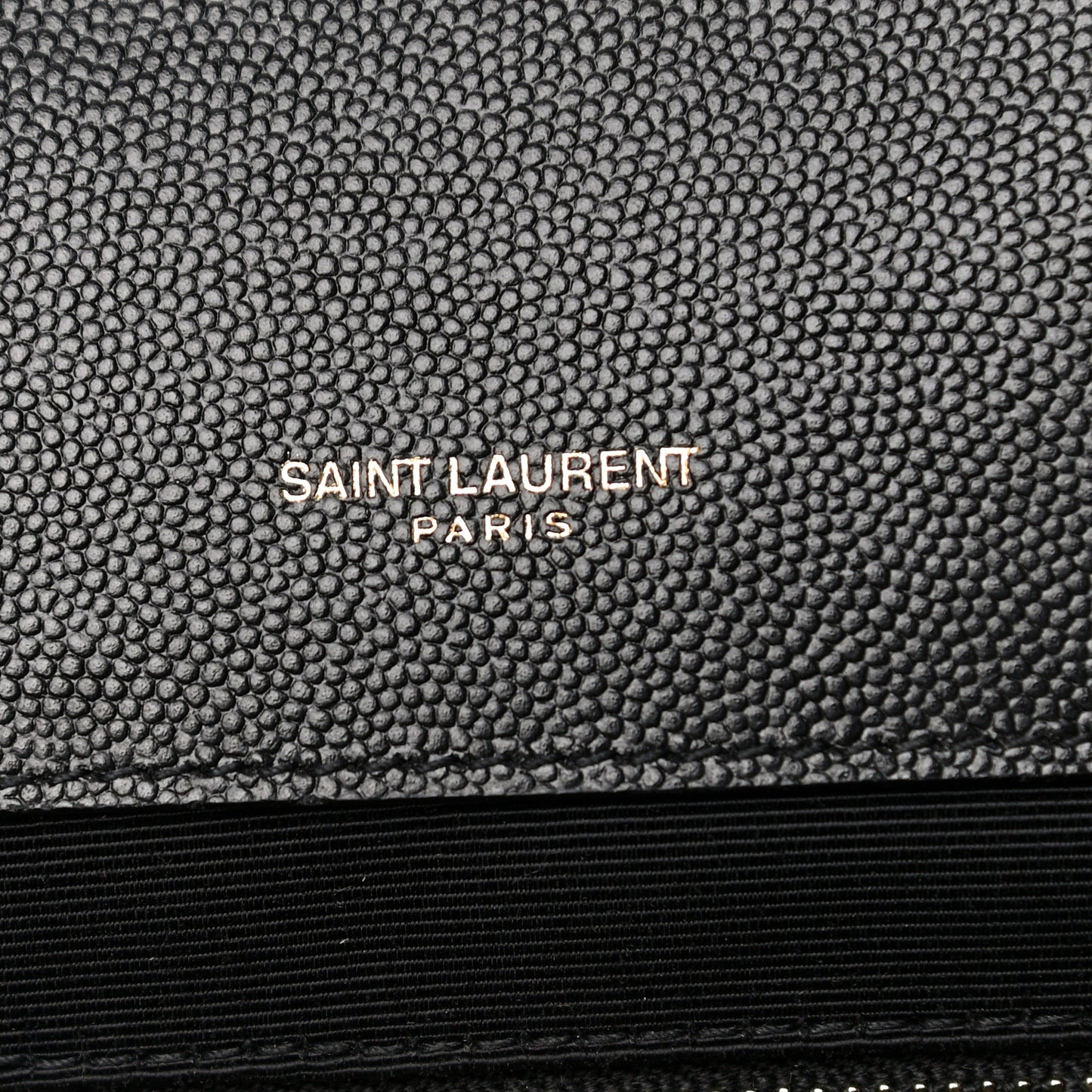 Grain De Poudre Textured Mixed Matelasse Large Triquilt Monogram Satchel Black