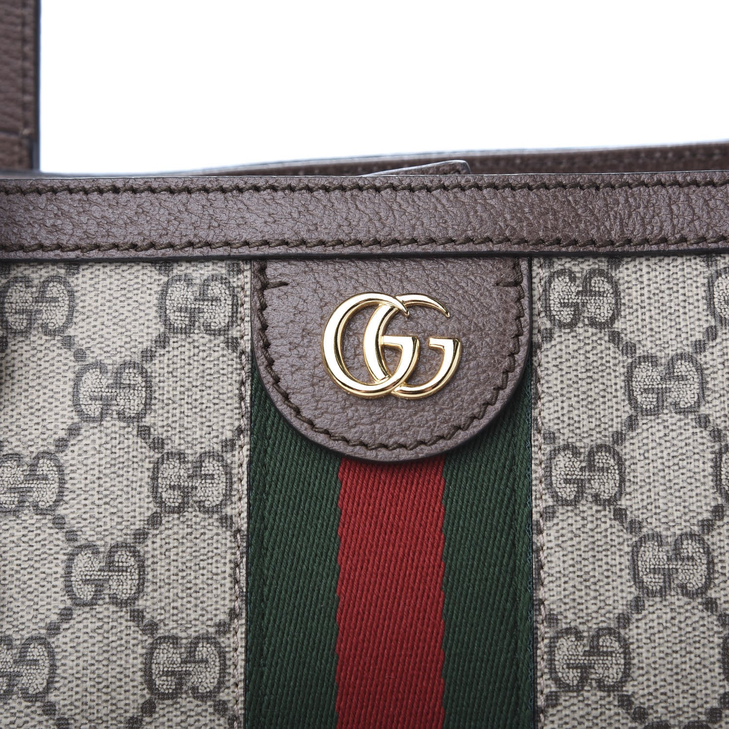 Gucci GG Supreme Monogram Medium Ophidia Shopping Tote Brown 10 of 10