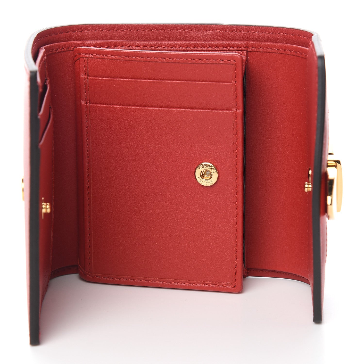 Gucci Calfskin Sylvie Wallet Hibiscus Red 5 of 8
