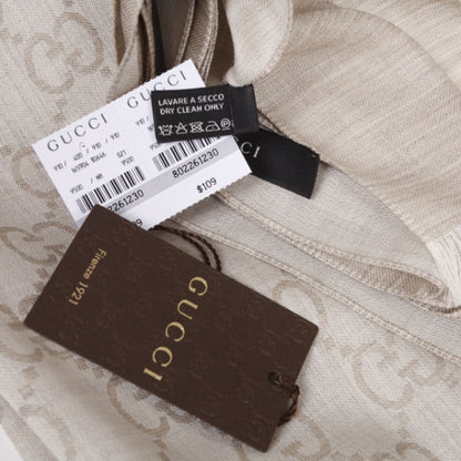 Gucci Wool Silk Monogram Scarf 9 of 9