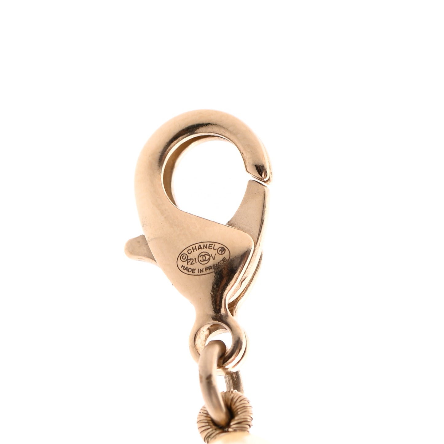 Pearl CC 100th Anniversary Necklace Light Gold
