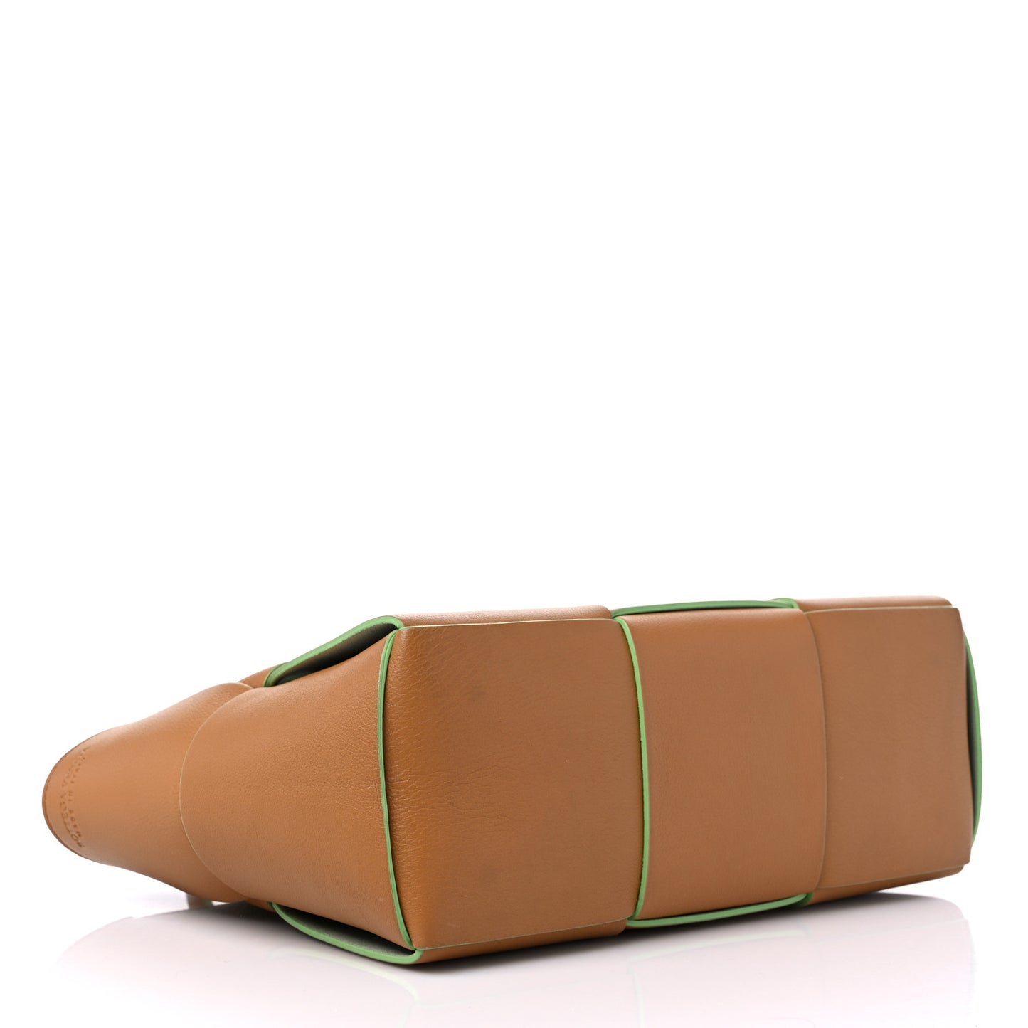 Nappa Intrecciato Small Arco Tote Carmel Pistachio