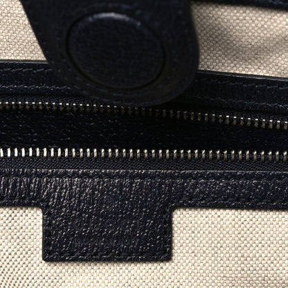 Gucci GG Supreme Monogram Textured Calfskin Web Medium Ophidia Shopping Tote Beige Blue 6 of 10