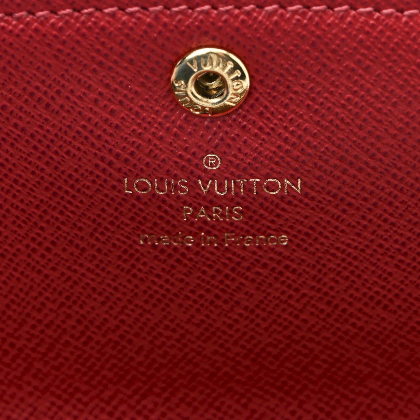 Damier Ebene Emilie Wallet Red