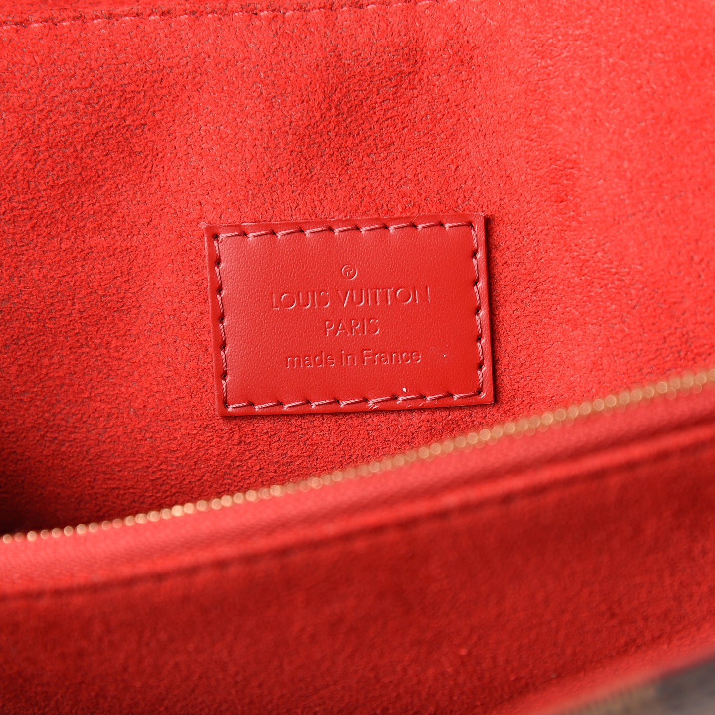 Damier Ebene Caissa Clutch Cherry