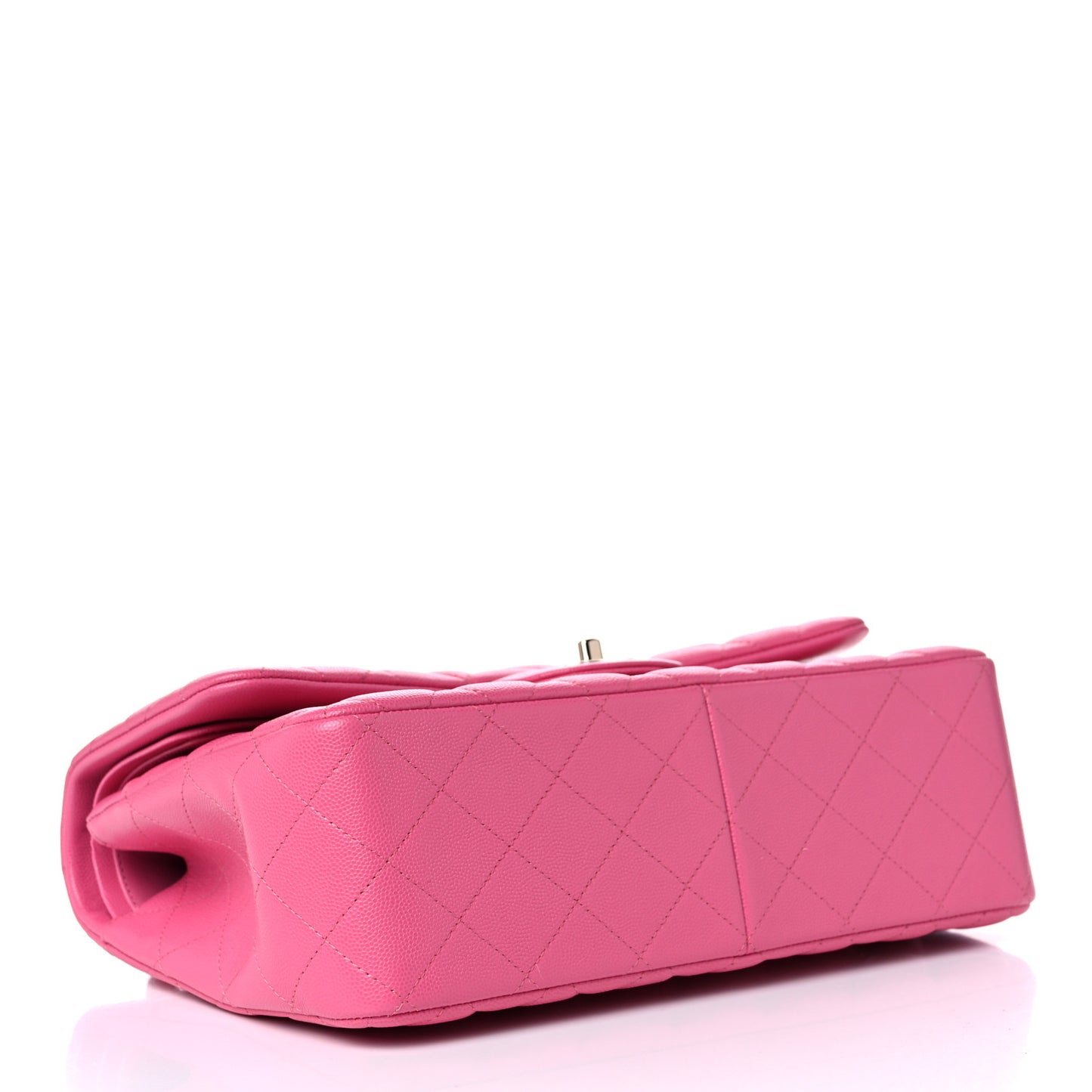 Caviar Quilted Jumbo Double Flap Pink
