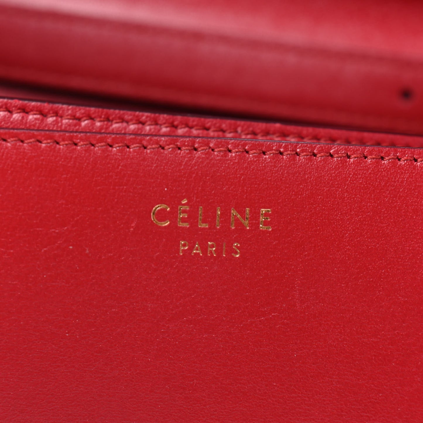 Box Calfskin Medium Classic Box Flap Bag Red