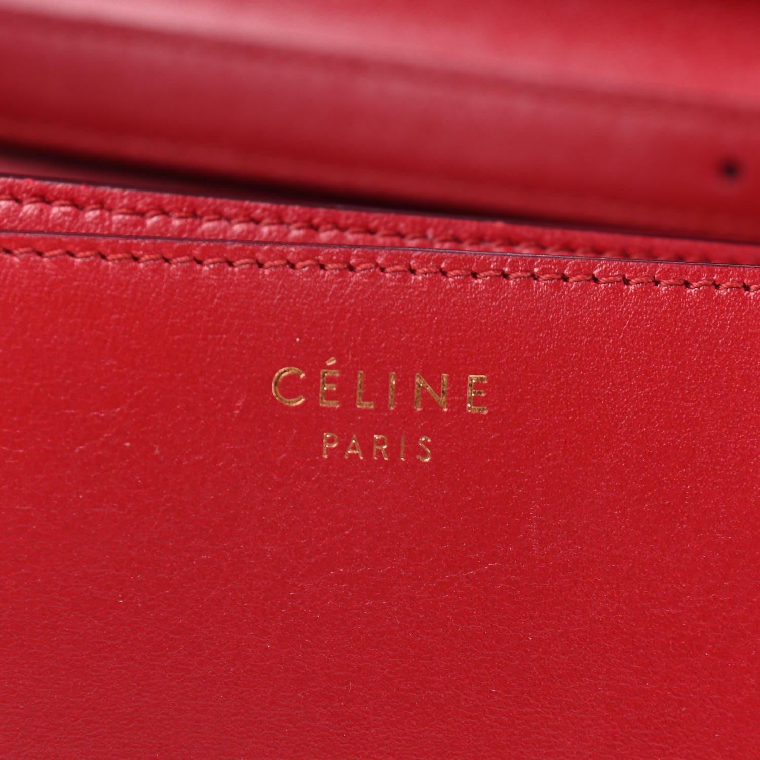 Celine Box Calfskin Medium Classic Box Flap Bag Red 5 of 8