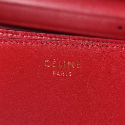 Celine Box Calfskin Medium Classic Box Flap Bag Red 5 of 8