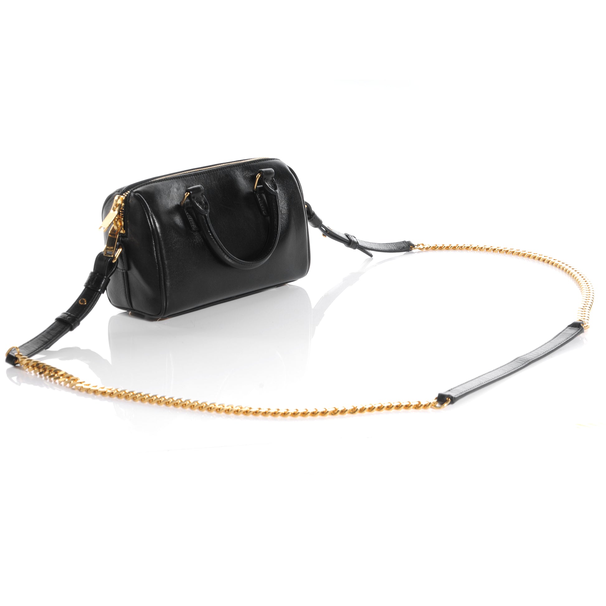 Saint Laurent Leather Classic Duffle Toy Black 3 of 8