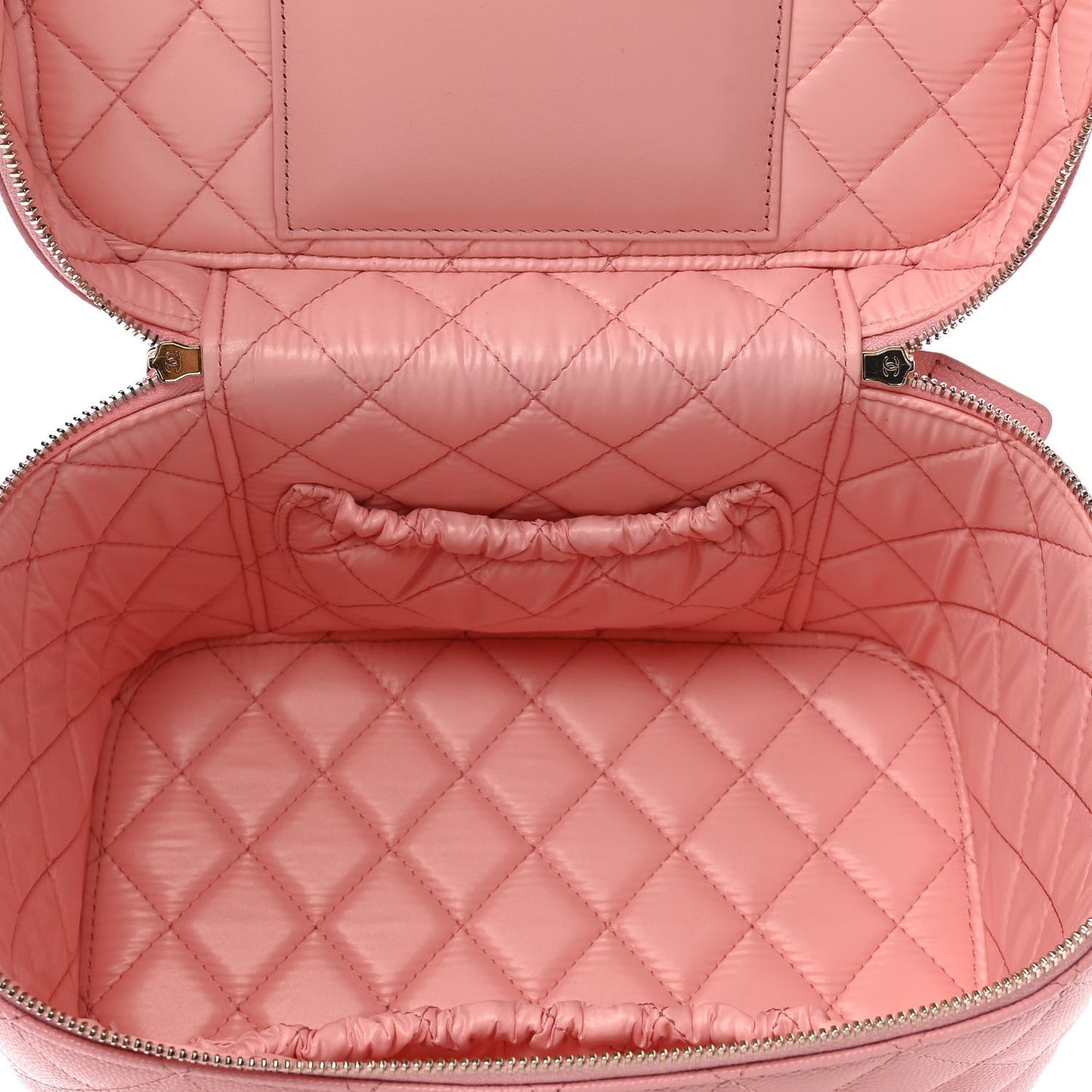 Caviar Quilted Large Vanity Pouch Pink
