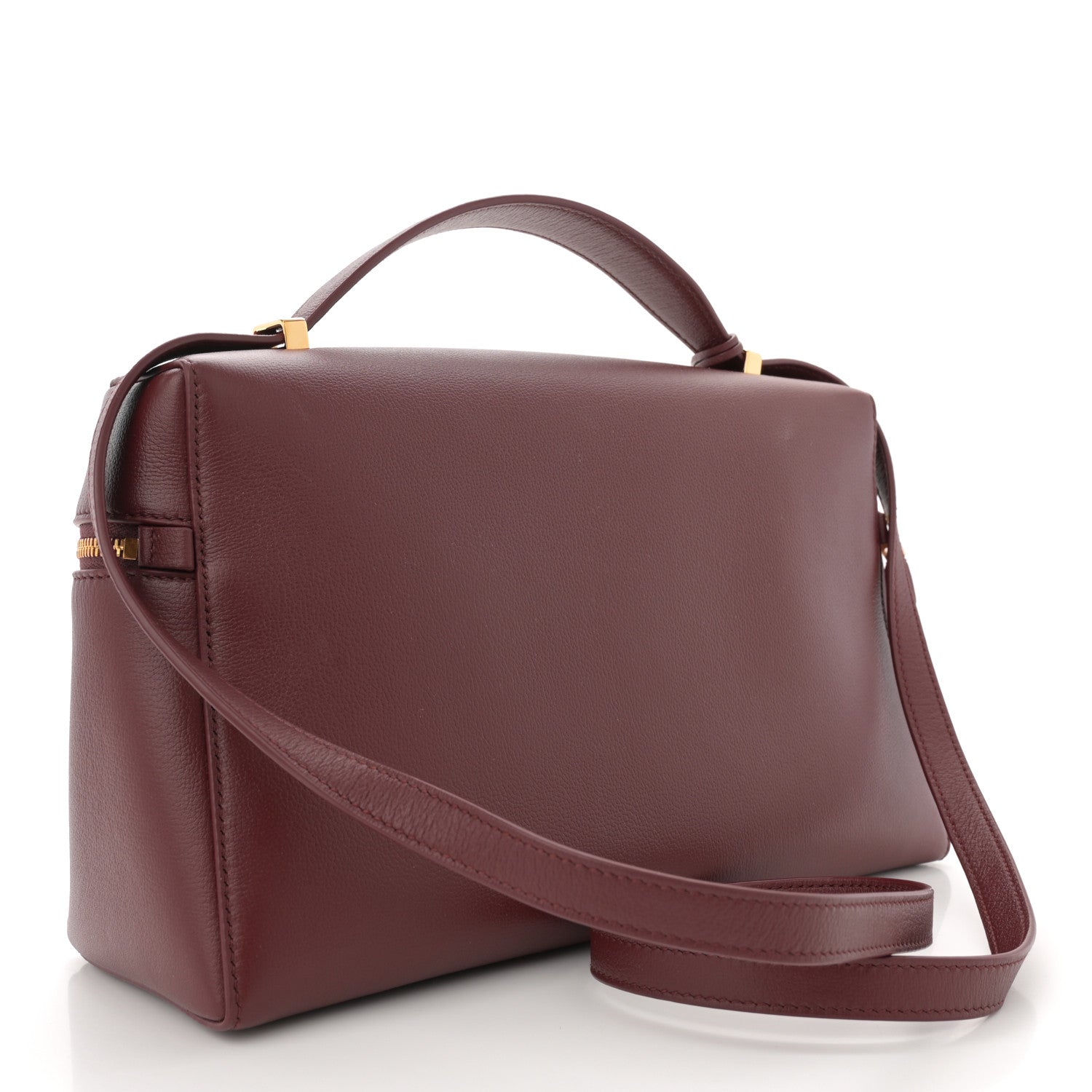 Loro Piana Saddle Calfskin Extra Bag L27 Azuki Beans 3 of 10