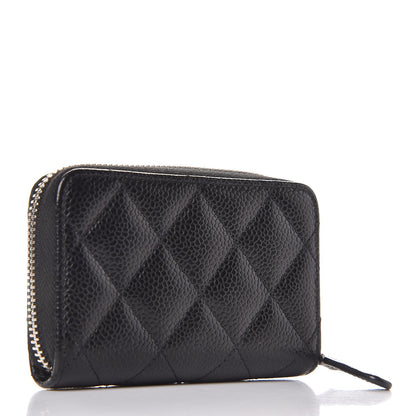 Chanel Caviar Quilted Zip Coin Purse Black 3 of 8