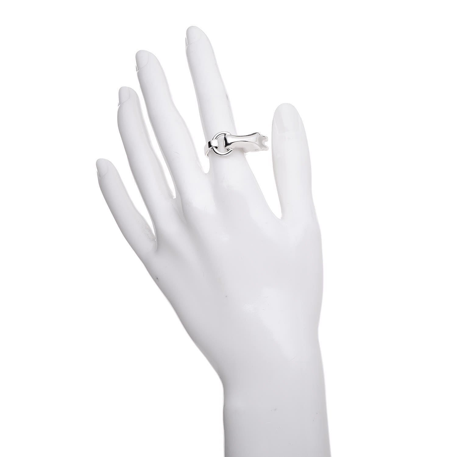 Hermes Sterling Silver Small Galop Ring 51 5.75 11 of 19