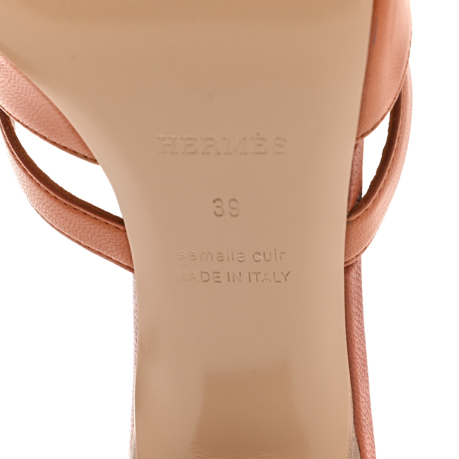 Hermes Goatskin Candy Sandals 39 Marron Glaise 6 of 9