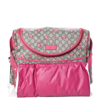 Gucci GG Supreme Monogram Rose Bud Diaper Bag Pink 3 of 10