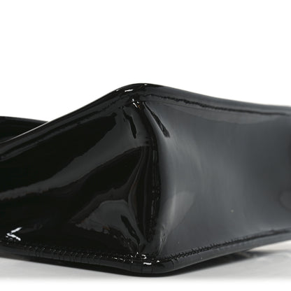 Chanel Patent Quilted Mini Graphic Catch Flap Black 9 of 10