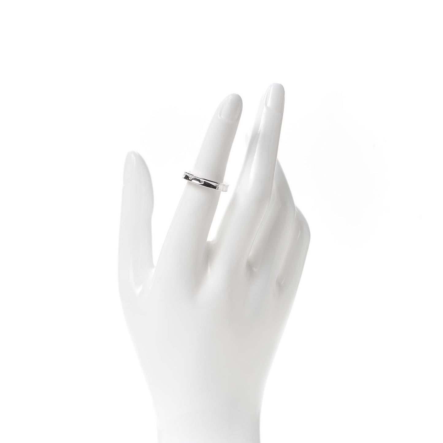 Sterling Silver 3 Diamond 1837 Ring 50 5.5