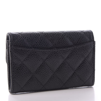 Chanel Caviar Quilted Flap Card Holder Black 3 of 9