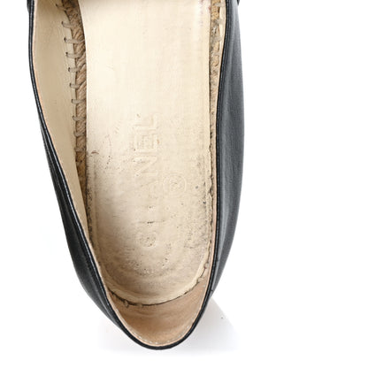 Chanel Lambskin CC Espadrilles 40 Black 8 of 10
