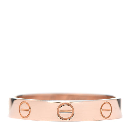 Cartier 18K Pink Gold 3.5mm LOVE Wedding Band Ring 55 7.25 1 of 5