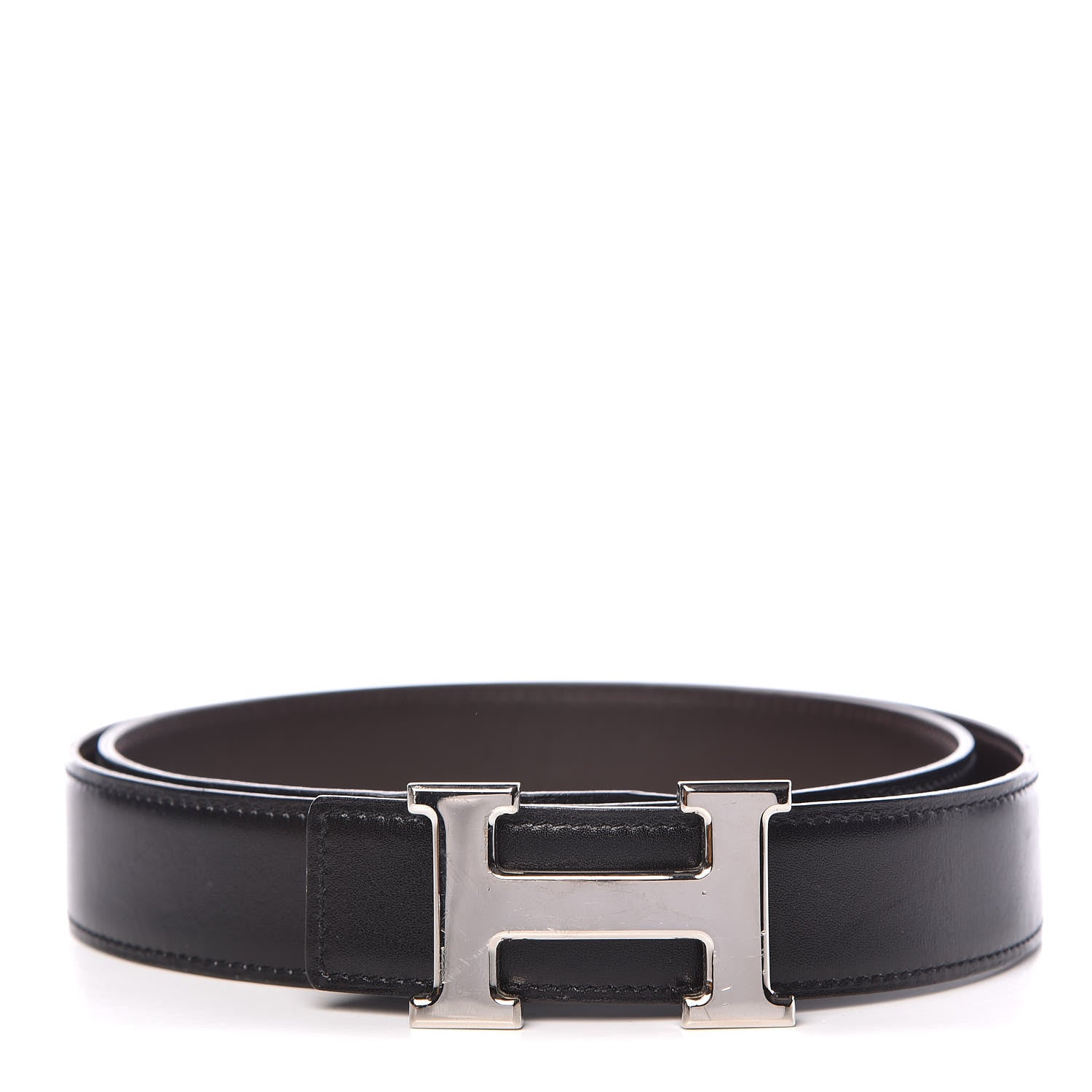 Hermes Box Chamonix 32mm H Belt 95 Black Chocolate 1 of 7