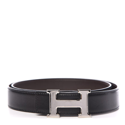 Hermes Box Chamonix 32mm H Belt 95 Black Chocolate 1 of 7