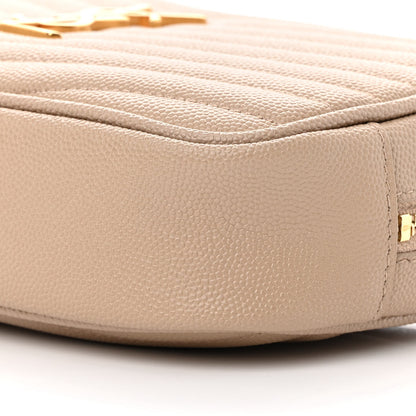 Saint Laurent Grain De Poudre Matelasse Monogram Mini Lou Camera Bag Dark Beige 10 of 12