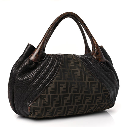 Fendi Zucca Nappa Nuvolata Vitello Tortuga Spy Tobacco Moro 3 of 9