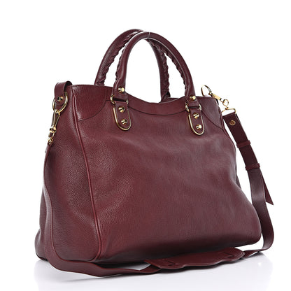 Balenciaga Chevre Gold Metallic Edge Hardware Velo Bordeaux 3 of 11