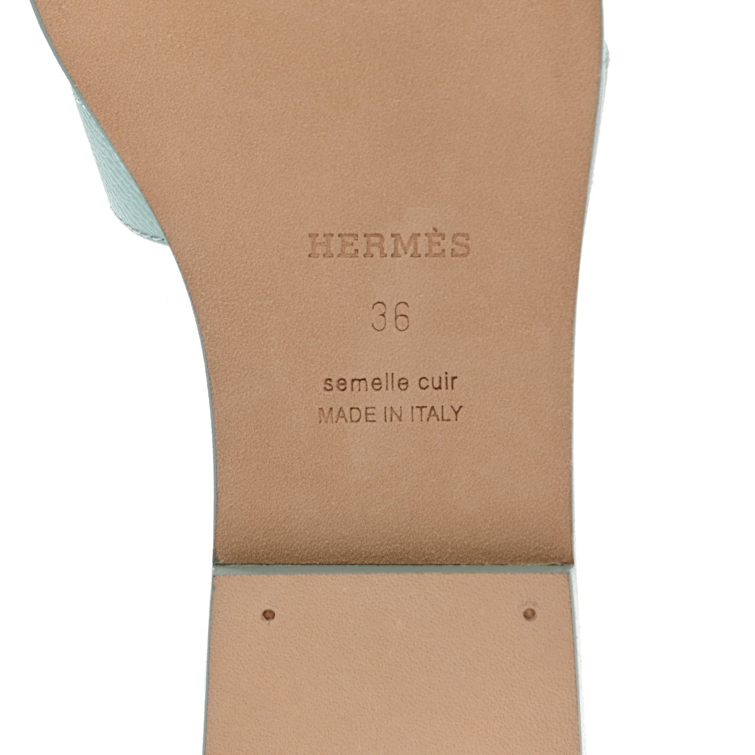 Hermes Epsom Oran Sandals 36 Vert Embrun 6 of 8