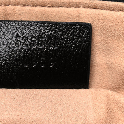 Gucci Azalea Calfskin Matelasse Heart GG Marmont Zip Pouch Black 7 of 13