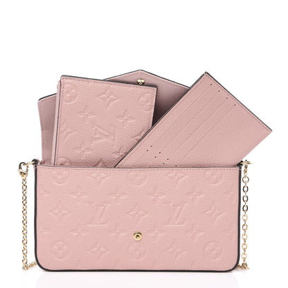 Louis Vuitton Empreinte Pochette Felicie Chain Wallet Rose Poudre 5 of 11