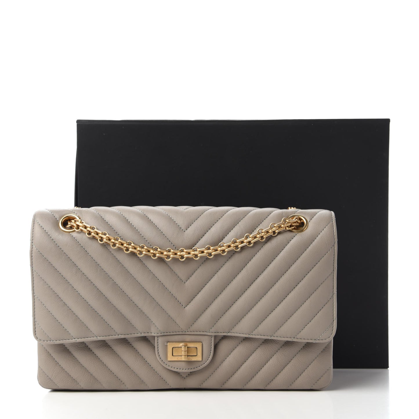 Calfskin Chevron Quilted 2.55 Reissue 226 Flap Grey