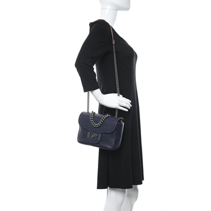 Chanel Grained Calfskin Archi Chic Flap Navy 2 of 12