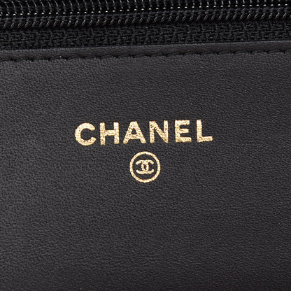 Chanel Distressed Patent Calfskin Quilted Reissue Wallet On Chain WOC Black 8 of 11
