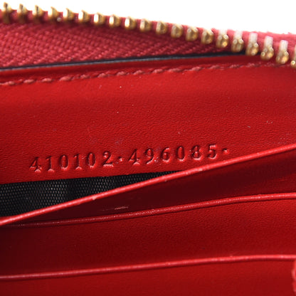 Gucci Guccissima Signature Zip Around Wallet Hibiscus Red 11 of 11
