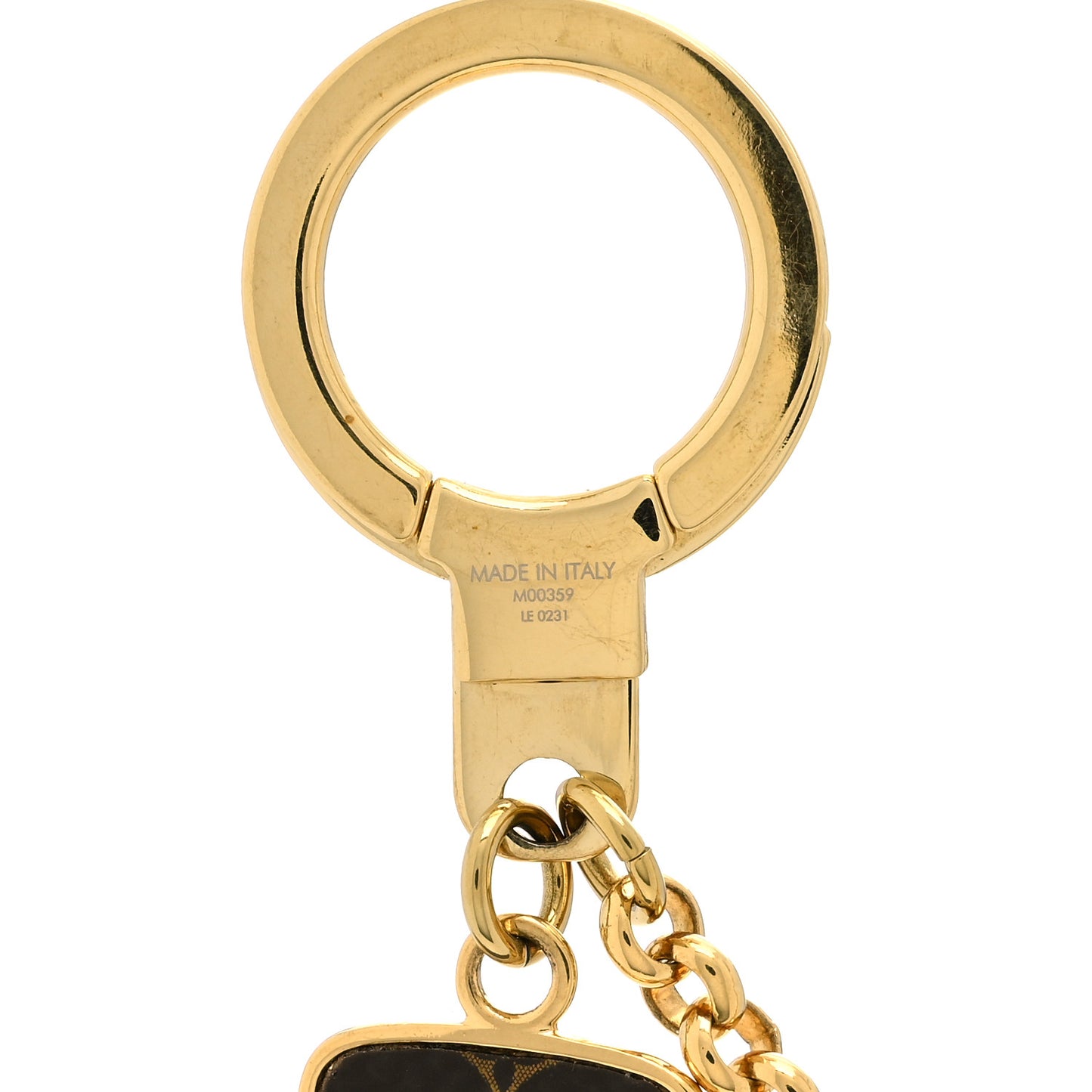 Metal Monogram Gaston & Vivienne Best Friend Bag Charm Key Holder Gold